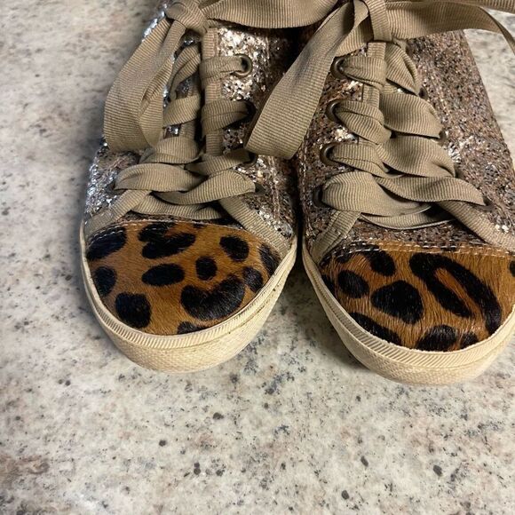 Kurt Geiger leopard sparkle sneakers - Picture 7 of 10